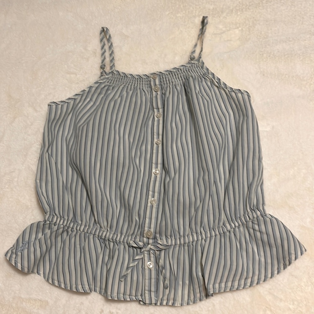 Ralph Lauren Blue Striped Cami With Spaghetti Straps
